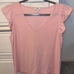 J. Crew Light Pink Textured Blouse